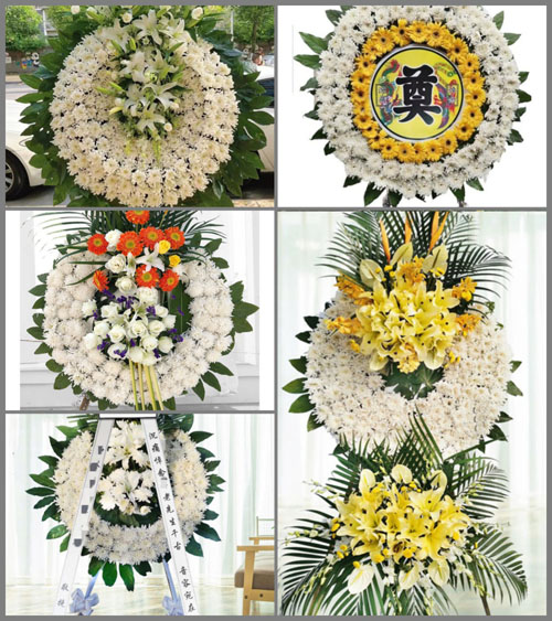 山东青岛平度市李园街道西七沟村花圈速递